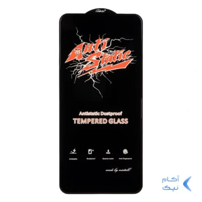 محافظ صفحه نمایش شیشه ای Xiaomi Redmi Note 12 4G / Redmi Note 12 5G / Poco X5 / Honor X8 / X8A / X10 / Realme 11 / Oppo A98 / Oppo A58 / Note 12R Pro - Full Cover Anti Static Mietubl (بدون پک) - مشکی