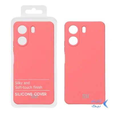 قاب نیو سیلیکون محافظ لنزدار RFF مدل Xiaomi Redmi 13C / Poco C65 - صورتی روشن (پک دار)