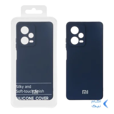 قاب نیو سیلیکون محافظ لنزدار RFF مدل Xiaomi Redmi Note 12 Pro 5G - سرمه ای (پک دار)
