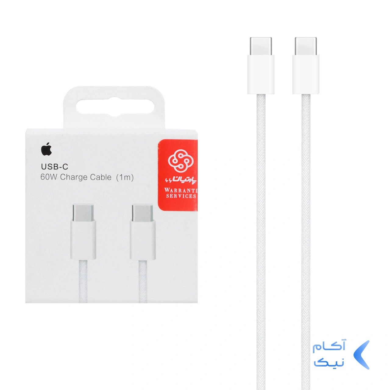کابل شارژ Iphone 15 60W Type-C To Type-C - سفید (گارانتی پارتیان پایا) - درجه یک کابل شارژ Iphone 15 60W Type-C To Type-C - سفید (گارانتی پارتیان پایا) - درجه یک