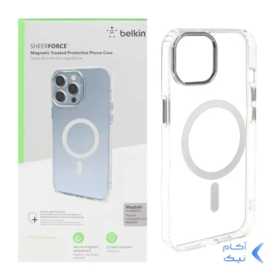 قاب belkin شفاف Magsafe مدل Apple iPhone 13 / iPhone 14 (پک دار)