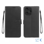 کیف چرمی موبایل مگنتی Xiaomi Redmi 12 / Poco M6 Pro 5G - مشکی
