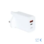 شارژر دیواری فست دو پورت JBQ مدل HC-30w 30W همراه با کابل Type-C To Lightning - سفید (گارانتی یکساله رصاصی)
