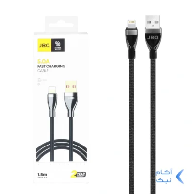 کابل شارژ 1.5 متری فست آیفون JBQ مدل CA-500 - مشکی (گارانتی یکساله رصاصی)