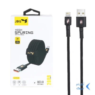 کابل شارژ 2 متری فست آیفون JBQ مدل USB-111 - مشکی (گارانتی یکساله رصاصی)