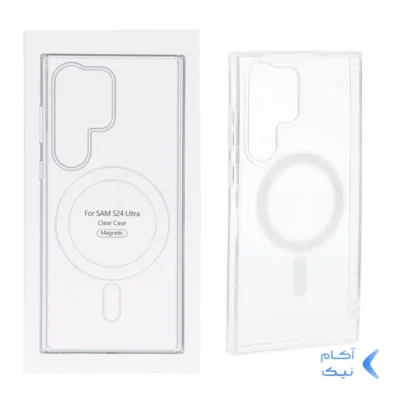 قاب شفاف Samsung Galaxy S24 Ultra با قابلیت شارژ MagSafe (پک دار)