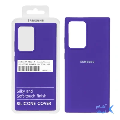 قاب سیلیکونی پاک کنی اورجینال درجه یک Samsung Galaxy Note20 Ultra - بنفش (پک دار)