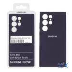 قاب سیلیکونی پاک کنی اورجینال درجه یک Samsung Galaxy S23 Ultra - بادمجانی (پک دار)
