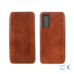 کیف چرمی موبایل مغناطیسی حصیری Samsung Galaxy M52 - عسلی