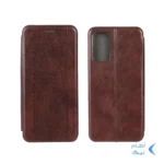 کیف چرمی موبایل مغناطیسی حصیری Samsung Galaxy M52 - قهوه ای