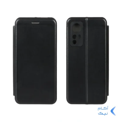 کیف موبایل مغناطیسی محافظ لنزدار Xiaomi Mi 12 / Mi 12X - مشکی