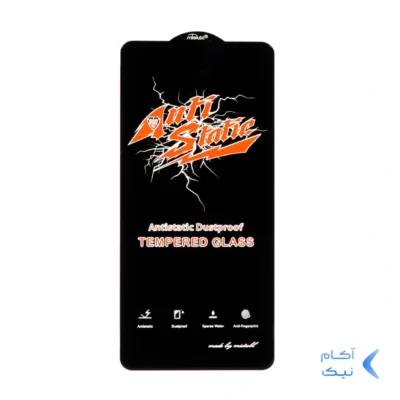 محافظ صفحه نمایش شیشه ای Xiaomi Redmi Note 13 Pro 4G / Note 14S / Poco M6 Pro 4G - Full Cover Anti Static Mietubl (بدون پک) - مشکی