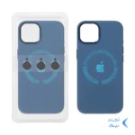 قاب سیلیکونی اورجینال Magsafe با ست محافظ لنز رینگی Apple iPhone 13 / iPhone 14 - آبی تیره (پک دار)