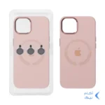 قاب سیلیکونی اورجینال Magsafe با ست محافظ لنز رینگی Apple iPhone 13 / iPhone 14 - کالباسی (پک دار)