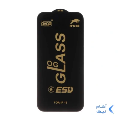 محافظ صفحه نمایش شیشه ای درجه یک Apple iphone 16 / iPhone 15 / iPhone 14 Pro - Full Cover OG - ESD OVOG