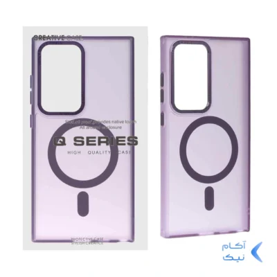 قاب Focus Pixels لنز آلومینیومی مات Magsafe مدل Samsung Galaxy S24 Ultra - بنفش (پک دار)