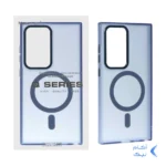 قاب Focus Pixels لنز آلومینیومی مات Magsafe مدل Samsung Galaxy S24 Ultra - سرمه ای (پک دار)