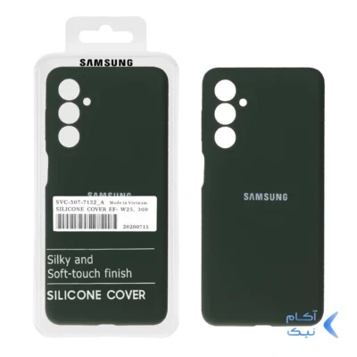 قاب سیلیکونی پاک کنی اورجینال درجه یک Samsung Galaxy M54 / F54 - سبز تیره (پک دار)