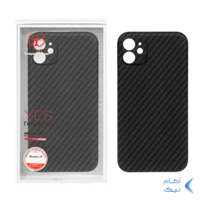 قاب اورجینال Yoshita طرح کربن محافظ لنزدار Apple iPhone 11 (پک دار)