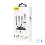 کابل شارژ 1.5 متری فست سه کاره JBQ مدل DT-U33 - مشکی (گارانتی یکساله رصاصی)