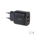 شارژر دیواری فست و PD دو پورت JBQ مدل HC-NP20 20W همراه با کابل آیفون - مشکی (گارانتی یکساله رصاصی)