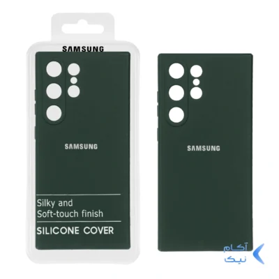 قاب نیو سیلیکون محافظ لنزدار RFF مدل Samsung Galaxy S24 Ultra - سبزتیره (پک دار)