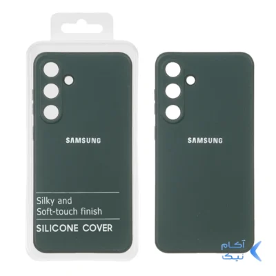 قاب نیو سیلیکون محافظ لنزدار RFF مدل Samsung Galaxy S24 plus - سبزتیره (پک دار)