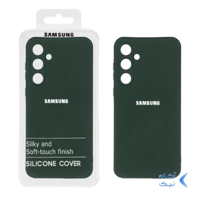 قاب نیو سیلیکون محافظ لنزدار RFF مدل Samsung Galaxy A55 - سبزتیره (پک دار)