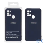 قاب نیو سیلیکون محافظ لنزدار RFF مدل Samsung Galaxy A21s - سرمه ای (پک دار)