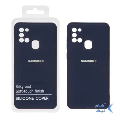 قاب نیو سیلیکون محافظ لنزدار RFF مدل Samsung Galaxy A21s - سرمه ای (پک دار)