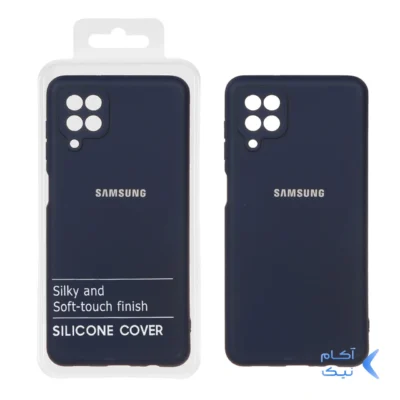 قاب نیو سیلیکون محافظ لنزدار RFF مدل Samsung Galaxy A12 / M12 / F12 - سرمه ای (پک دار)