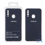 قاب نیو سیلیکون محافظ لنزدار RFF مدل Samsung Galaxy A20s - سرمه ای (پک دار)