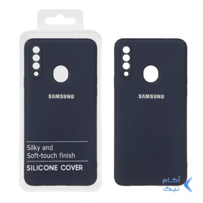 قاب نیو سیلیکون محافظ لنزدار RFF مدل Samsung Galaxy A20s - سرمه ای (پک دار)