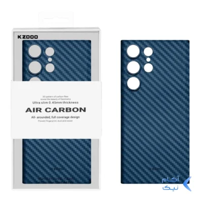 قاب محافظ لنزدار Original KDoo Air Carbon مدل Samsung Galaxy S24 Ultra - سرمه ای (پک دار)