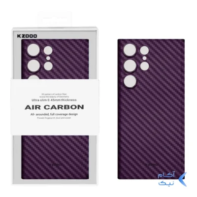 قاب محافظ لنزدار Original KDoo Air Carbon مدل Samsung Galaxy S24 Ultra - بنفش (پک دار)