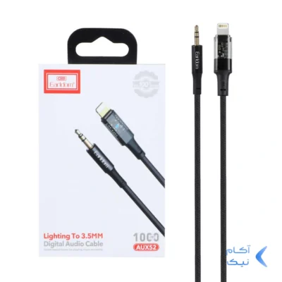 کابل Earldom AUX TO Lightning مدل AUX52 - مشکی