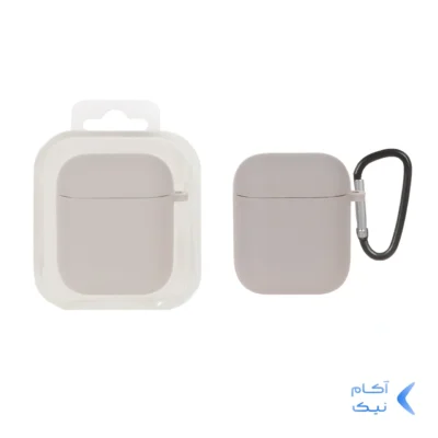 کاور ایرپاد سیلیکونی اورجینال Apple Airpods 1 / 2 - خاکی