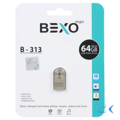 فلش مموری BEXO USB2.0 مدل B-313 ظرفیت 64GB - نقره ای (گارانتی داده پردازی آواتک)