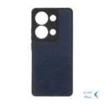 قاب طرح چرم مورب Xiaomi Redmi Note 14S / Note 13 Pro 4G / M6 Pro 4G - سرمه ای