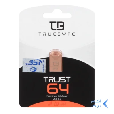 Truebyte TRUST USB2.0 Flash Memory - 64GB (گارانتی مادام العمر شرکت آی تین) رزگلد