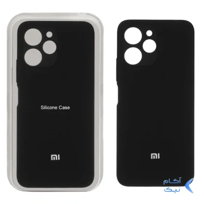 قاب سیلیکونی پاک کنی محافظ لنزدار اورجینال Xiaomi Redmi 12 / Poco M6 Pro 5G - مشکی (پک اصلی)