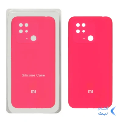 قاب سیلیکونی پاک کنی محافظ لنزدار اورجینال Xiaomi Redmi 10C / Redmi 10 Power / Poco C40 - صورتی فانتزی (پک اصلی)