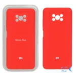 قاب سیلیکونی پاک کنی محافظ لنزدار اورجینال Xiaomi Poco X3 / Poco X3 Pro / Poco X3 NFC - قرمز (پک اصلی)