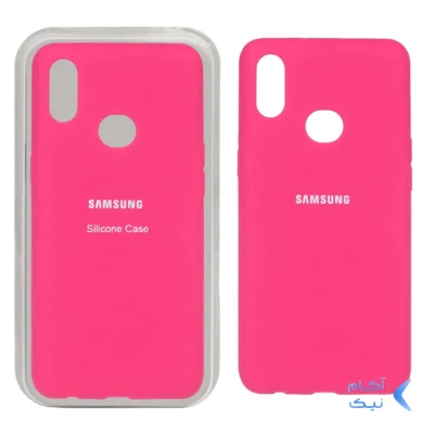 قاب سیلیکونی پاک کنی اورجینال Samsung Galaxy A10s - صورتی فانتزی (پک اصلی)