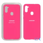 قاب سیلیکونی پاک کنی اورجینال Samsung Galaxy A11 / M11 - صورتی فانتزی (پک اصلی)