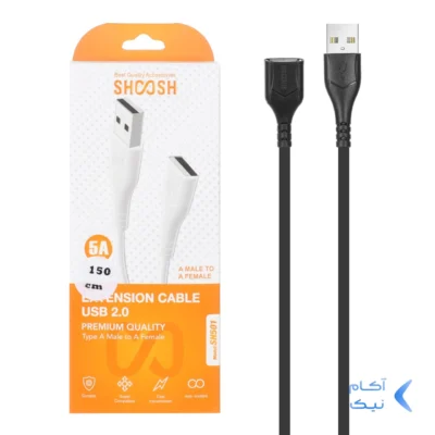 کابل افزایش طول 1.5 متری Shoosh USB2.0 مدل SH501 - مشکی - SMO