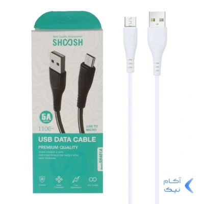 کابل شارژ 1.1 متری فست اندروید Shoosh مدل SH401A - سفید - SMO