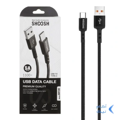 کابل شارژ 1.1 متری فست Shoosh Type-C مدل SH72C - مشکی - SMO