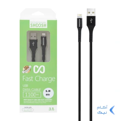 کابل شارژ 1.1 متری فست آیفون Shoosh مدل SH65i - مشکی - SMO