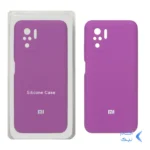 قاب سیلیکونی پاک کنی محافظ لنزدار اورجینال Xiaomi Redmi Note 10 4G / Redmi Note 10S / Poco M5S - ارغوانی (پک اصلی)
